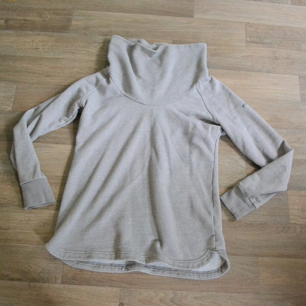 Columbia Cowlneck Pullover Light Gray Sweatshirt Sweater Turtleneck Size Medium